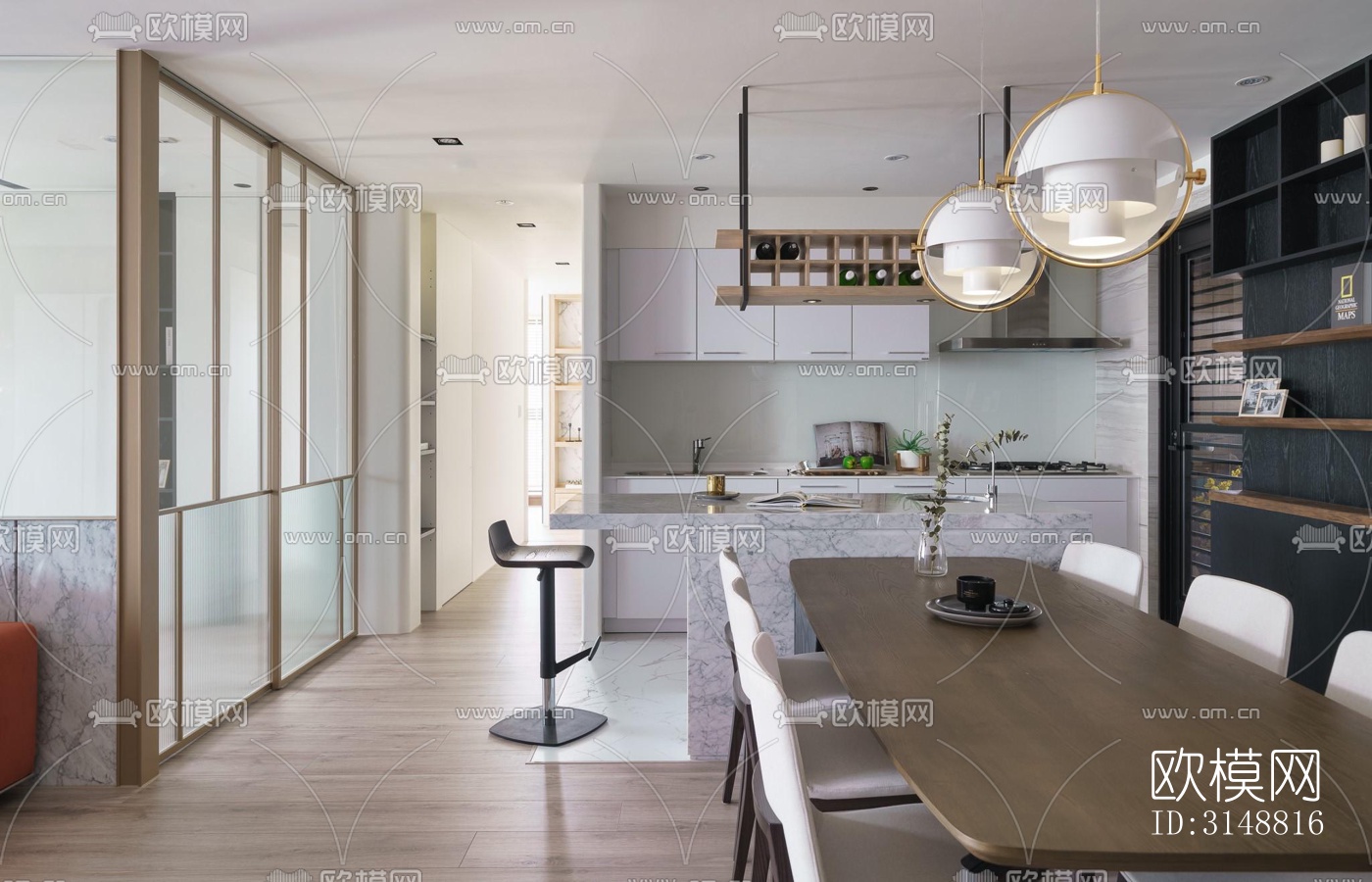 北欧平层效果图下载（渲染图15）