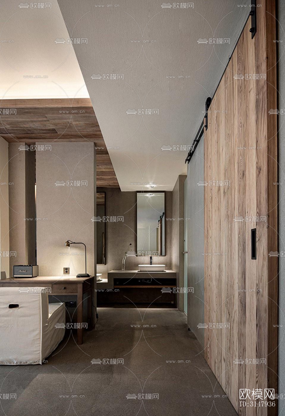 侘寂酒店民宿效果图下载（渲染图7）