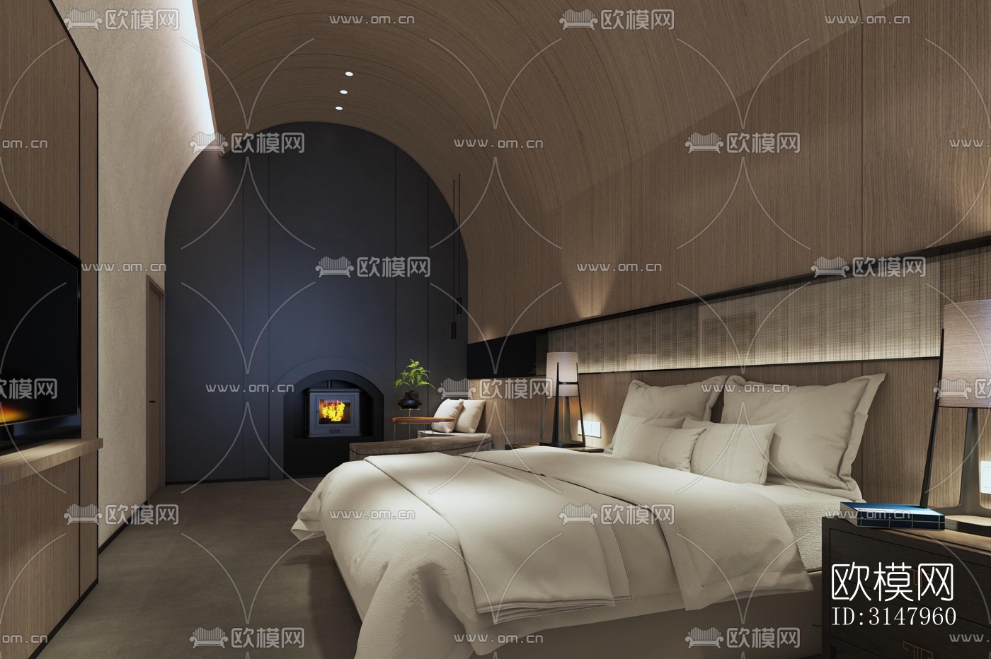 侘寂酒店民宿效果图下载（渲染图2）