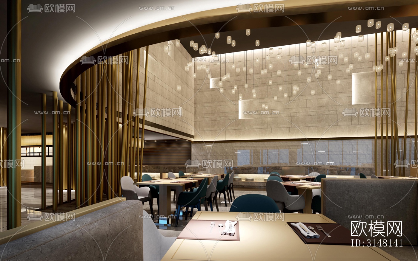 现代酒店民宿效果图下载（渲染图2）