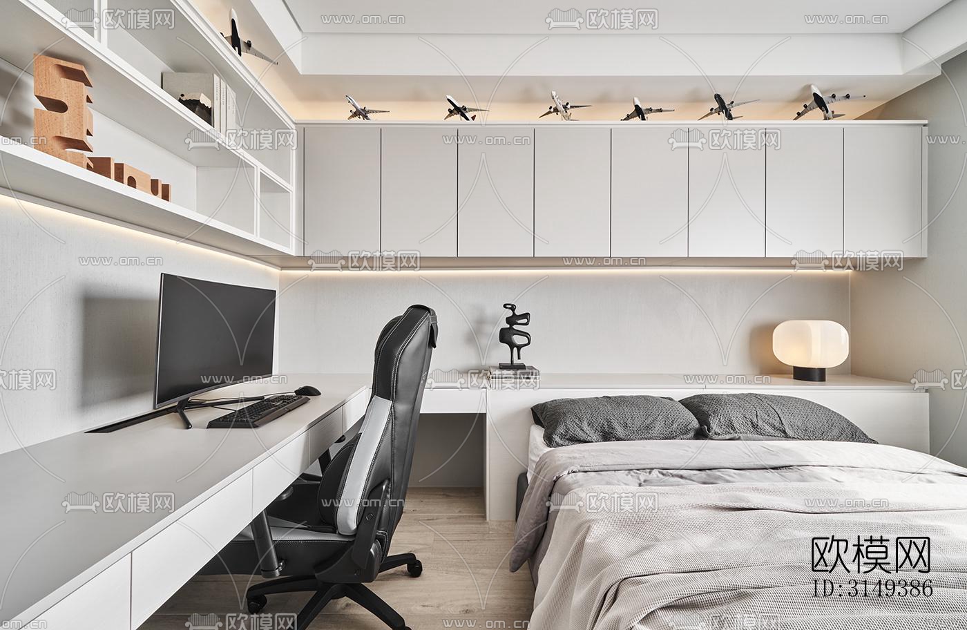 现代平层效果图下载（渲染图18）