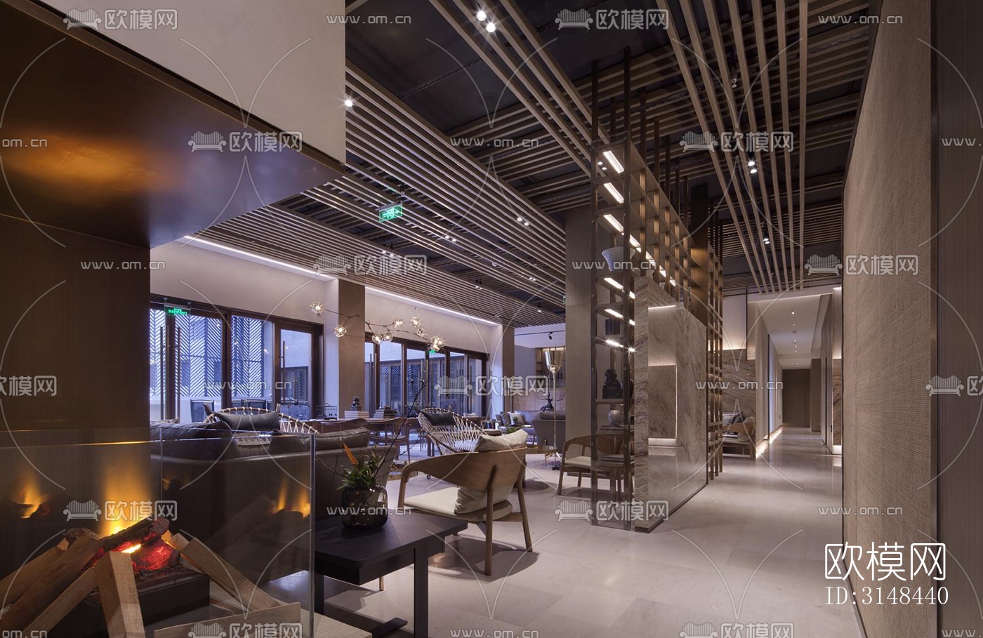 现代养生会所效果图下载（渲染图15）