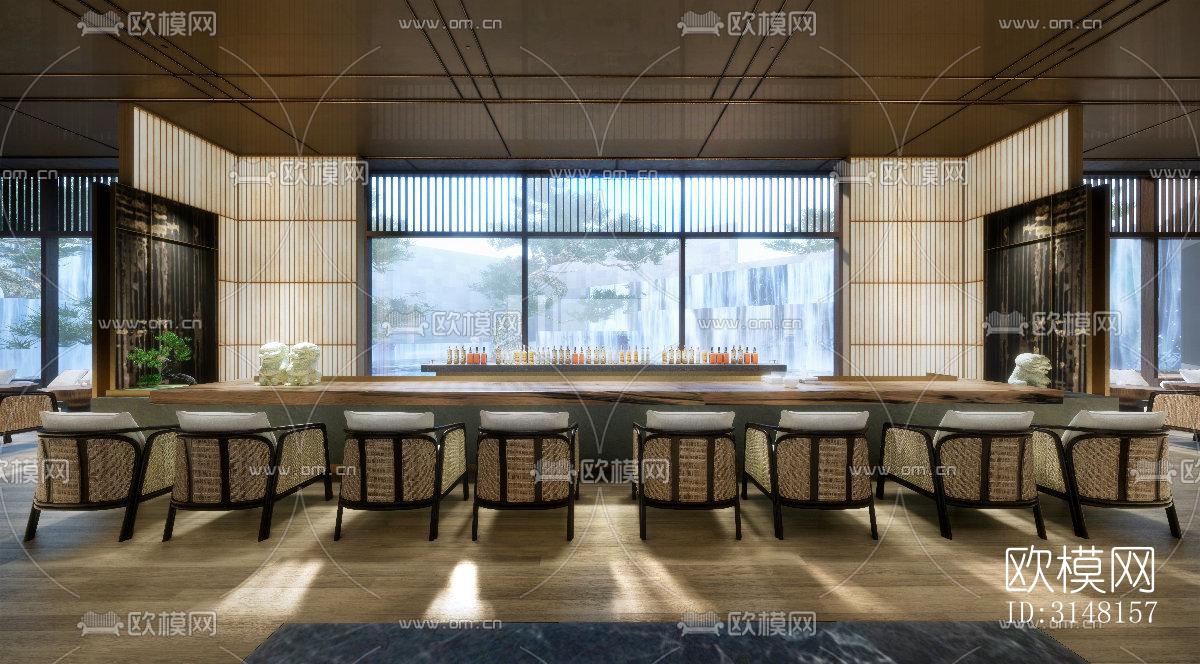 现代酒店民宿效果图下载（渲染图10）