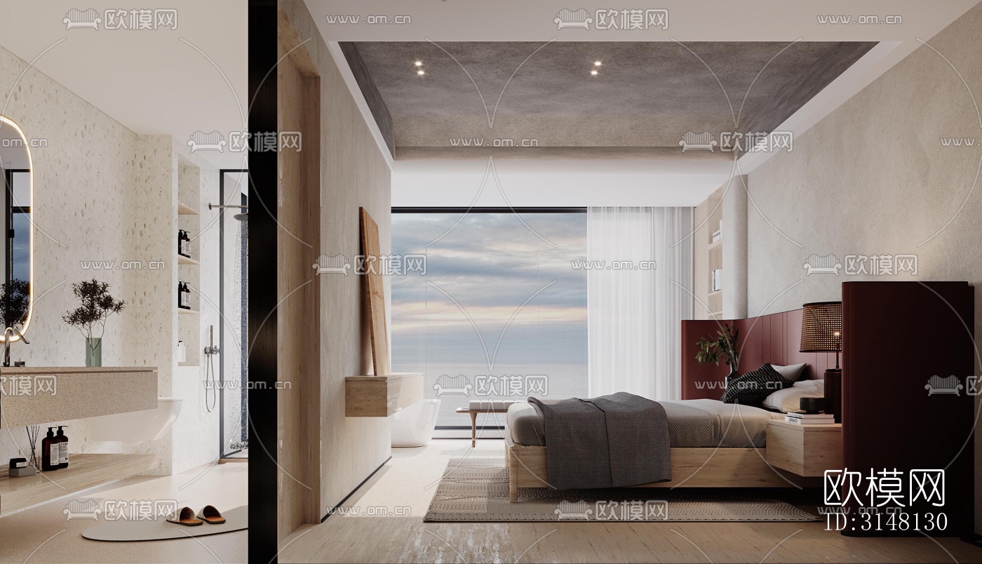 现代酒店民宿效果图下载（渲染图7）