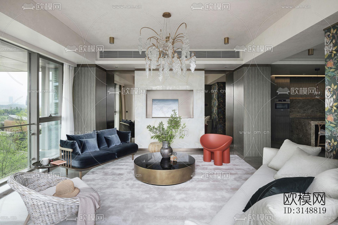 北欧平层效果图下载（渲染图10）