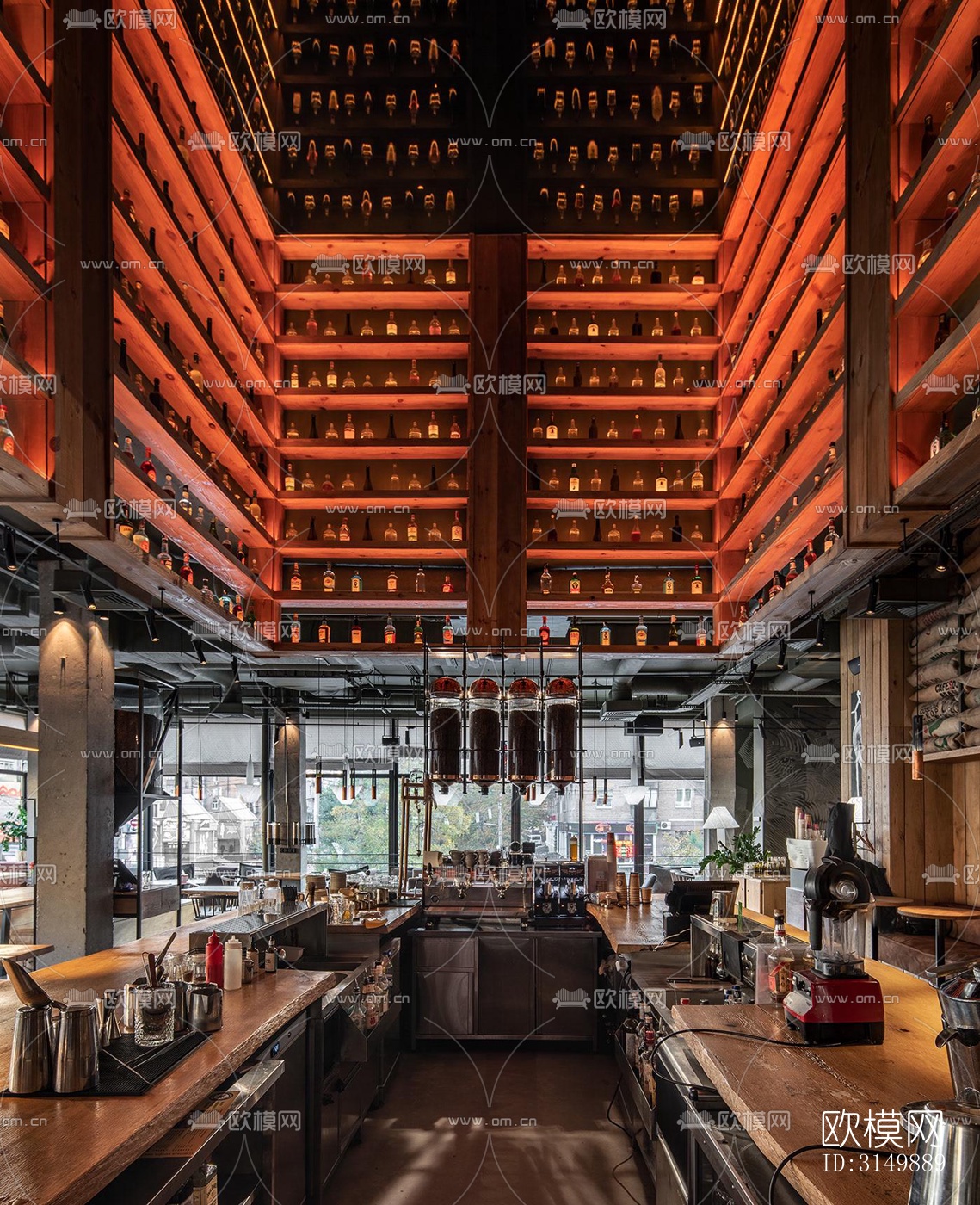 工业风火锅烤肉效果图下载（渲染图7）