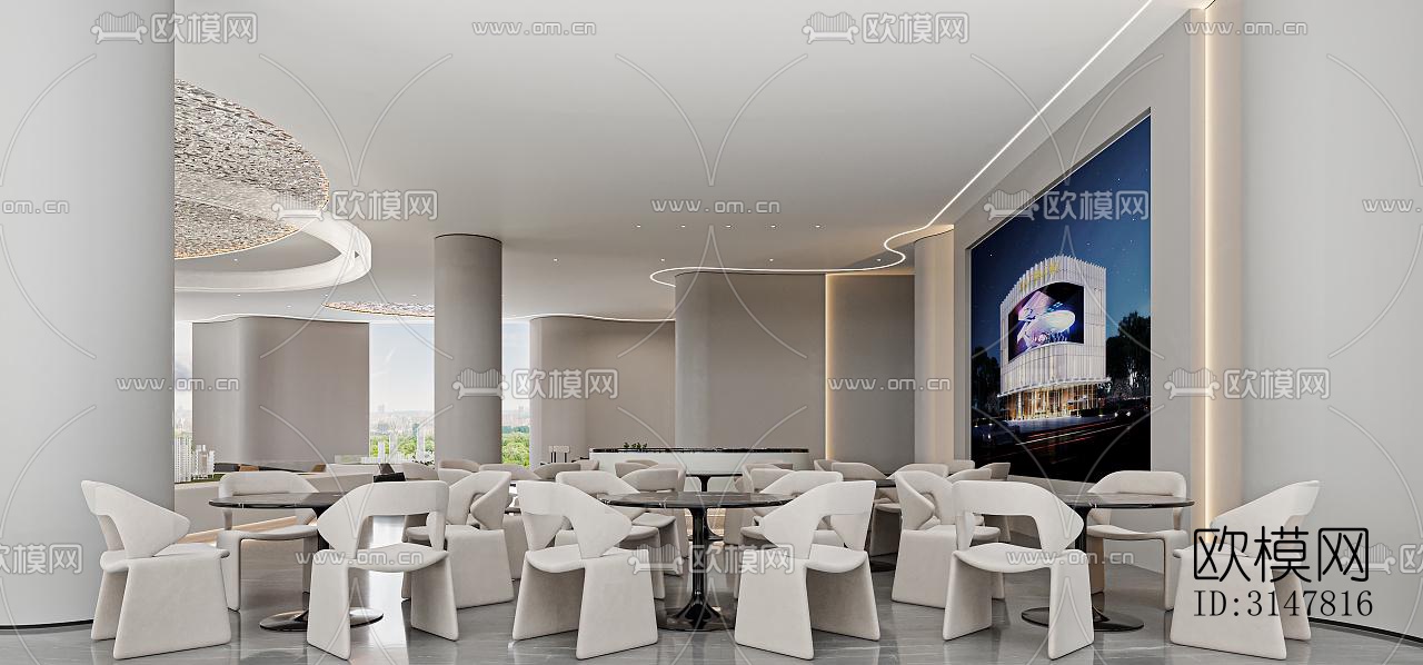 现代售楼处效果图下载（渲染图5）