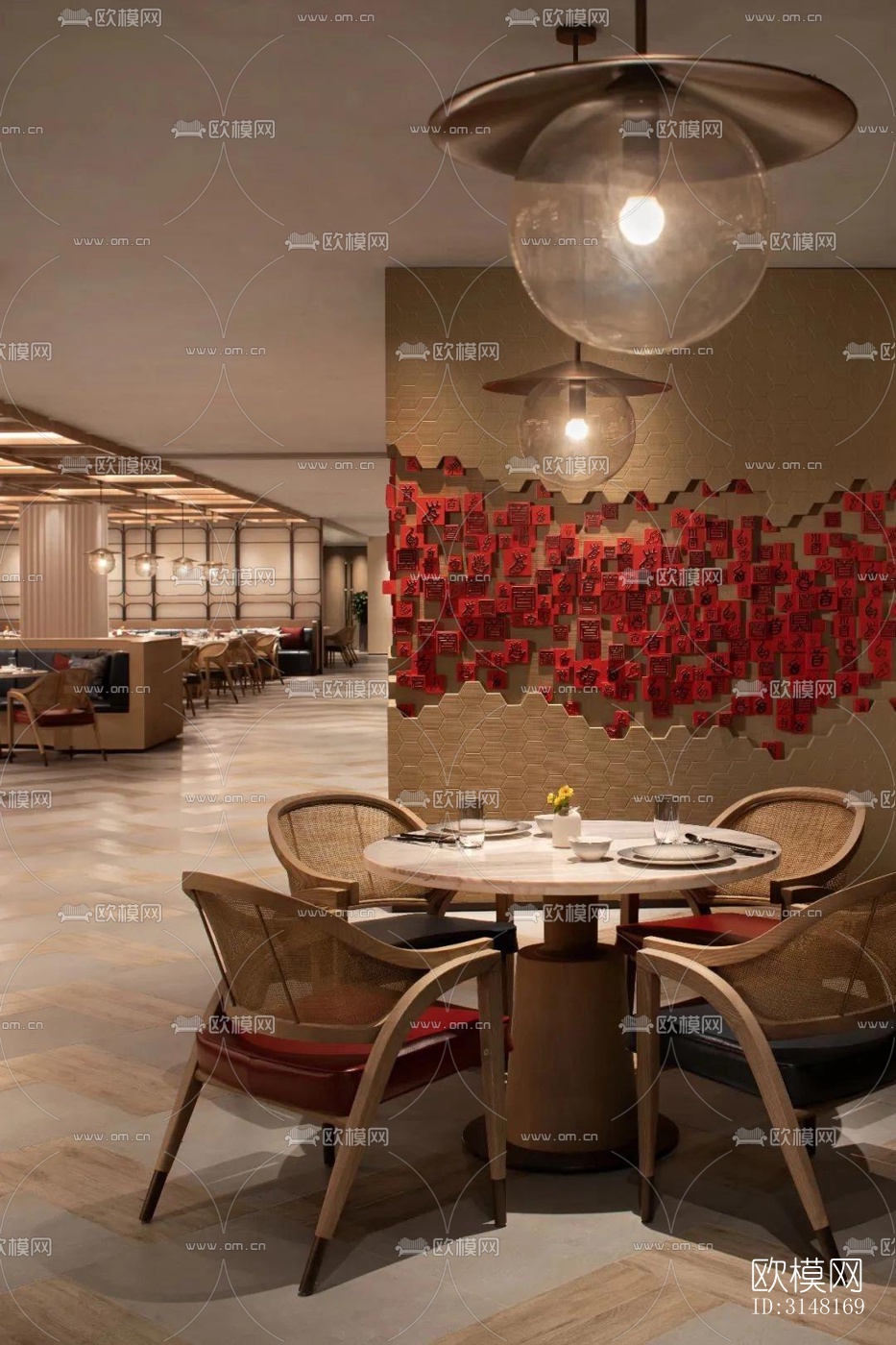 现代酒店民宿效果图下载（渲染图6）