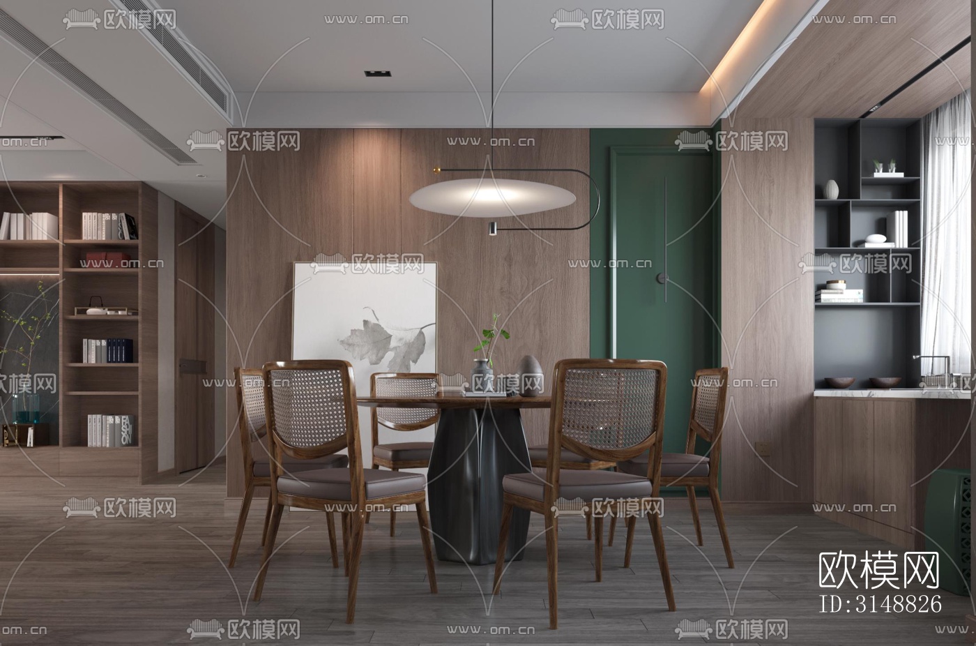 北欧平层效果图下载（渲染图4）