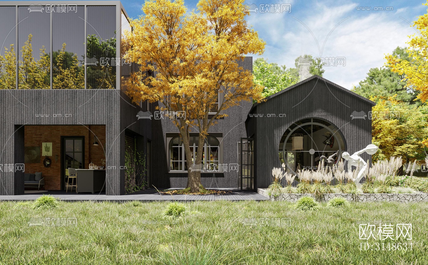 法式别墅效果图下载（渲染图15）