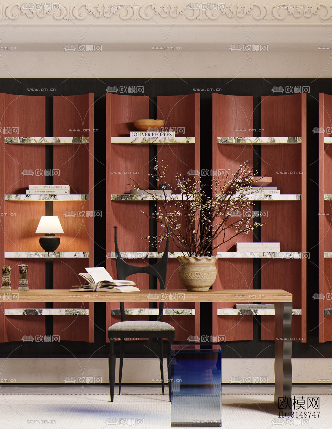 中古风平层效果图下载（渲染图7）