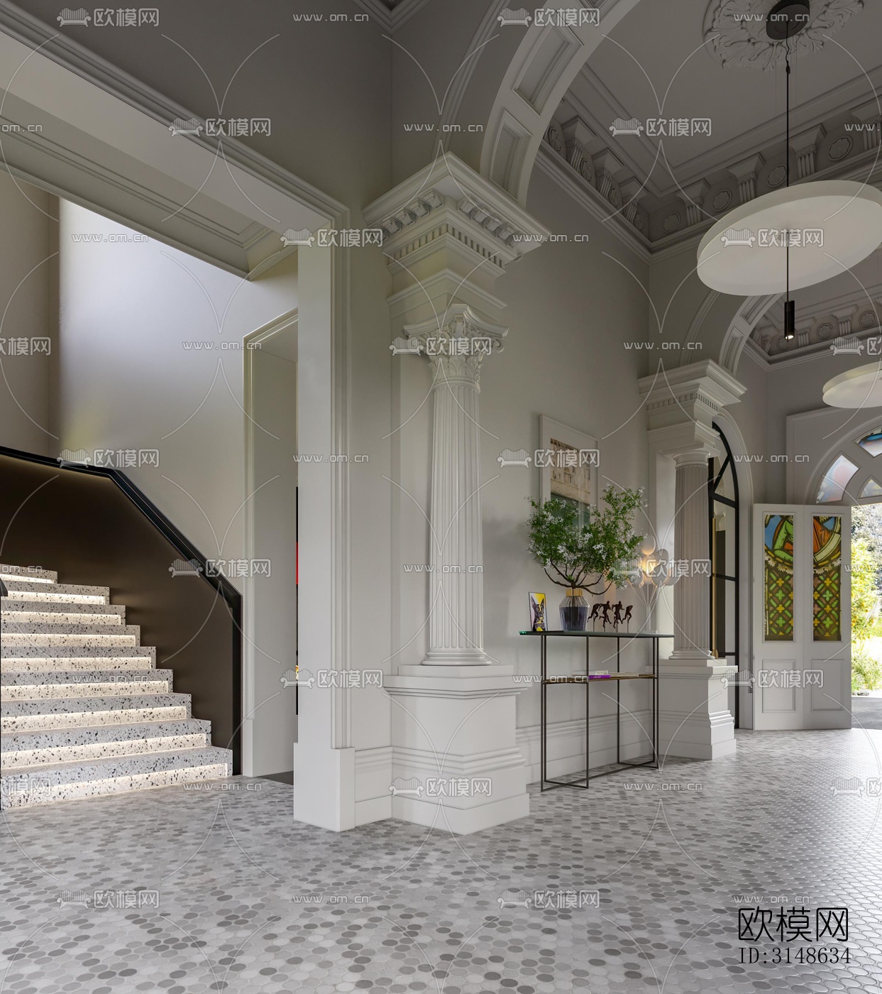 法式别墅效果图下载（渲染图7）