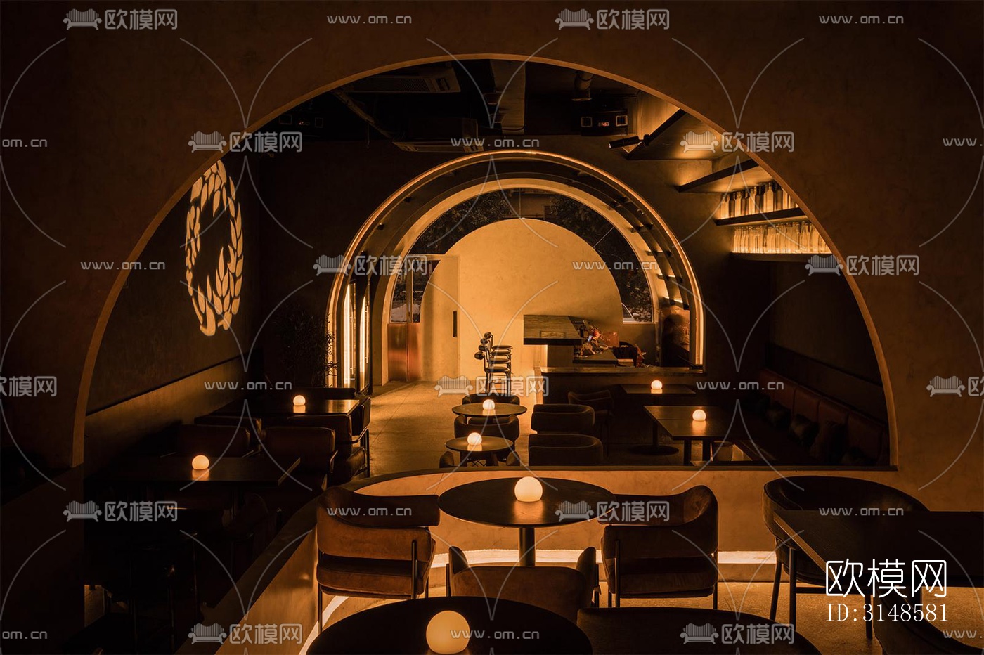 工业风酒吧效果图下载（渲染图1）