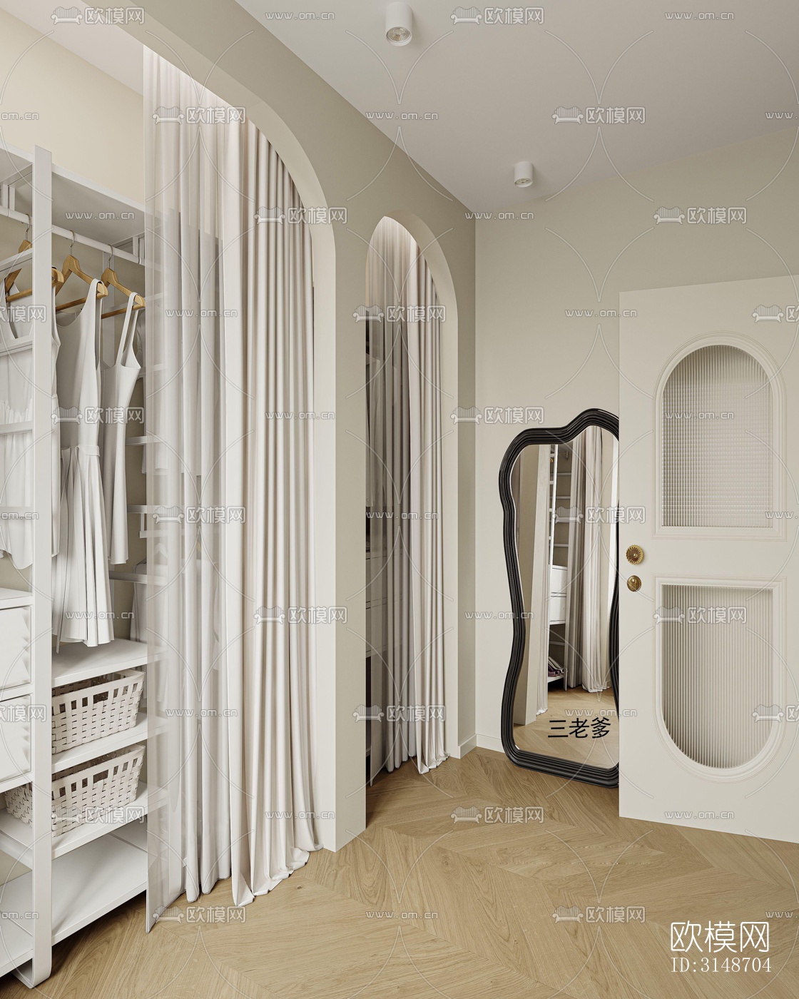 中古风平层效果图下载（渲染图2）