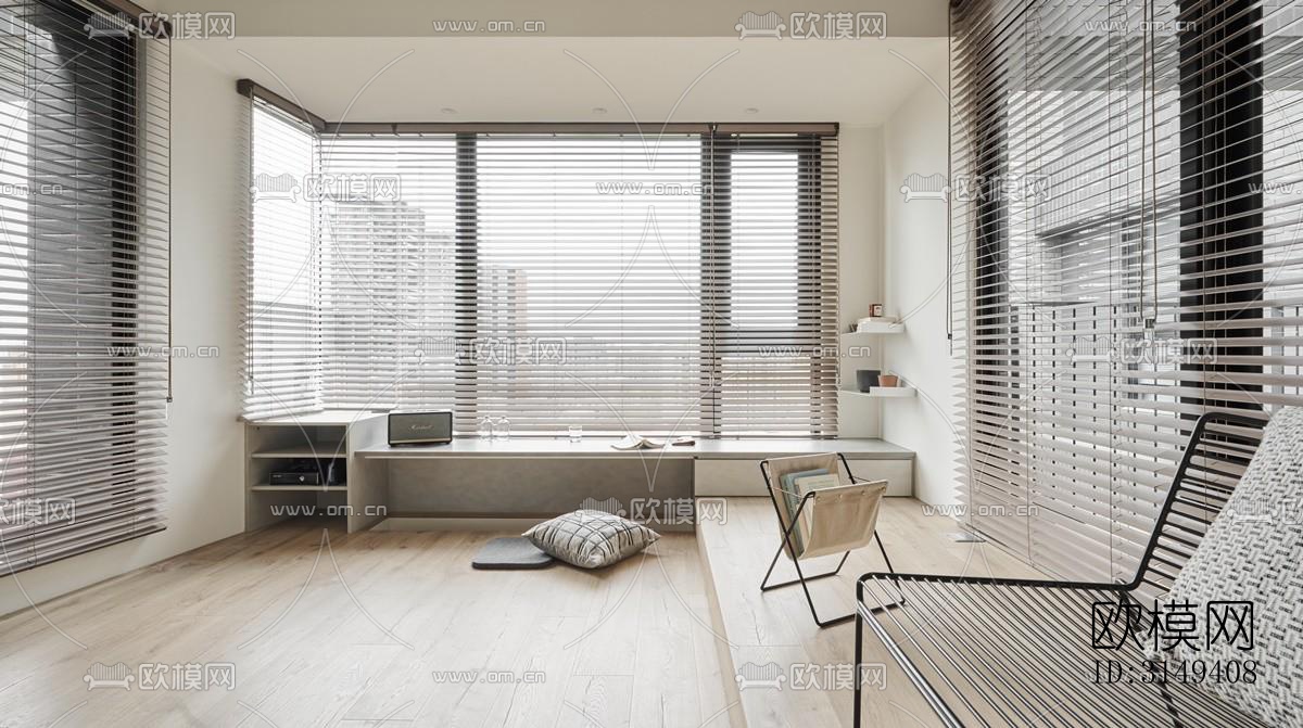 现代平层效果图下载（渲染图7）