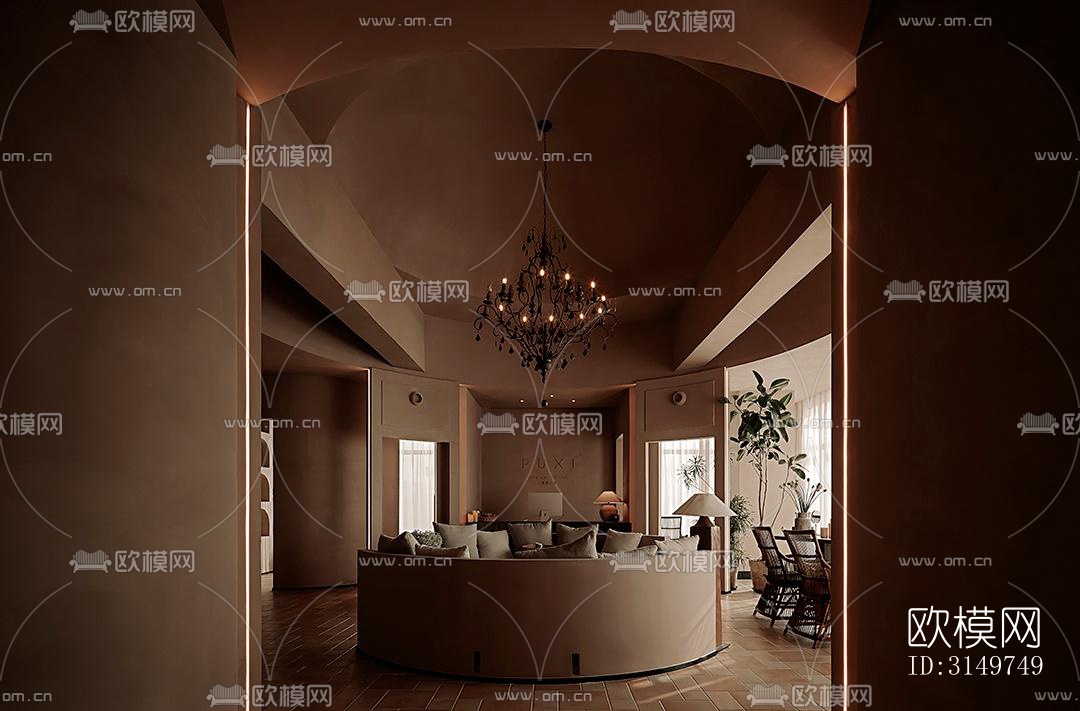 侘寂咖啡奶茶效果图下载（渲染图2）