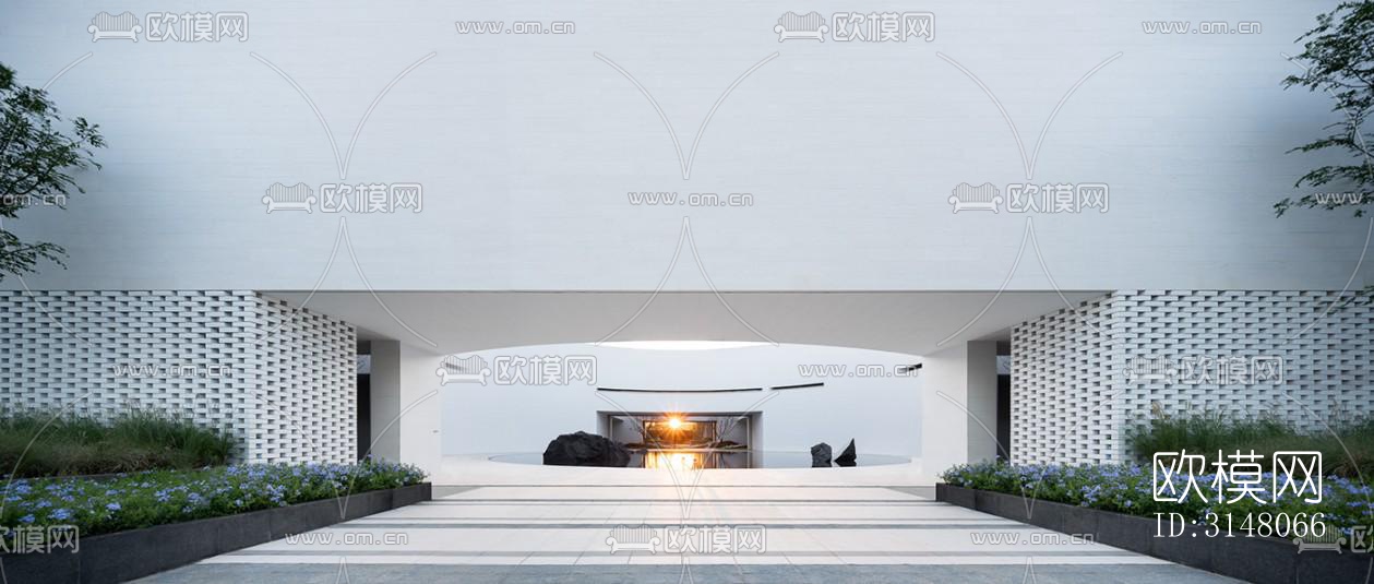 现代酒店民宿效果图下载（渲染图12）