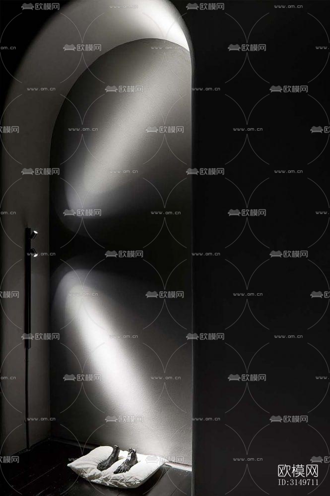 高级灰健身房效果图下载（渲染图5）