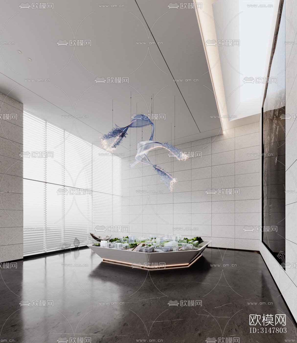 现代售楼处效果图下载（渲染图4）