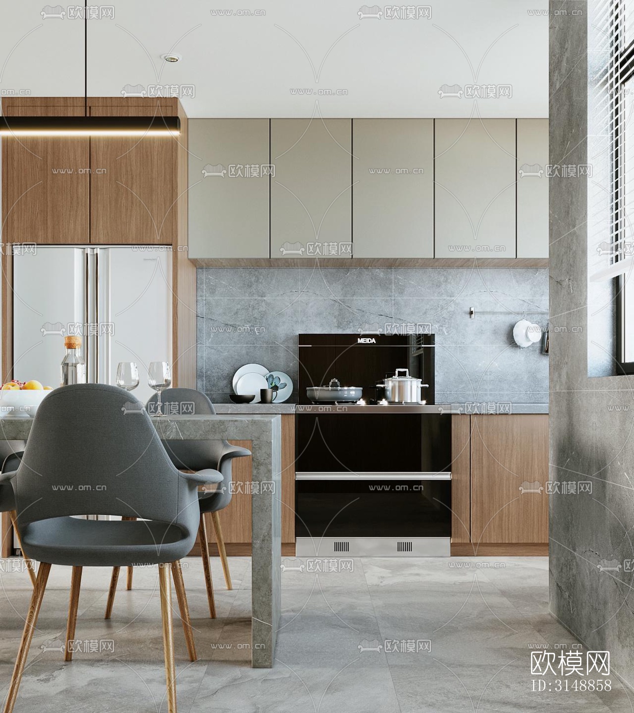 北欧平层效果图下载（渲染图7）