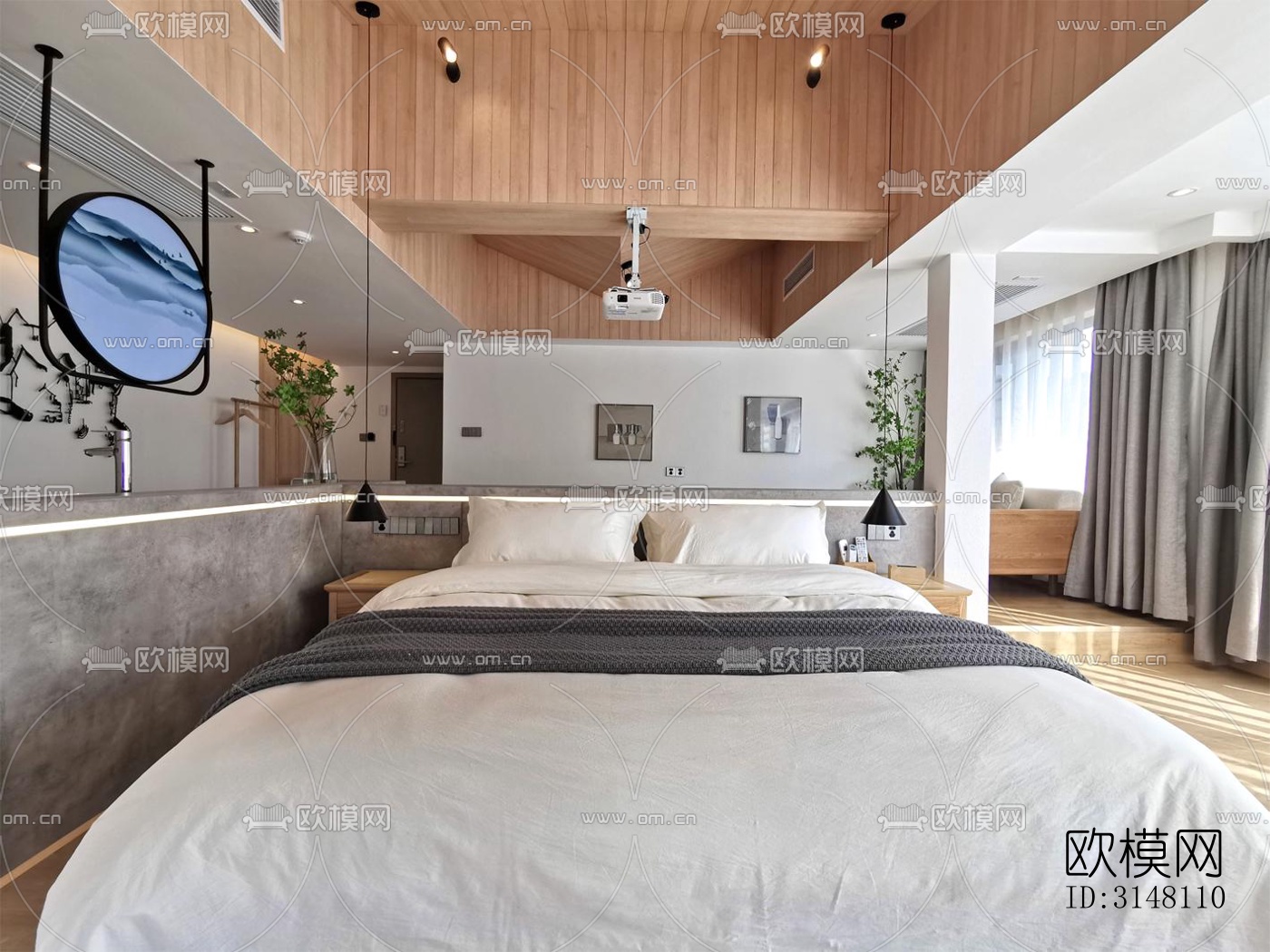 现代酒店民宿效果图下载（渲染图5）