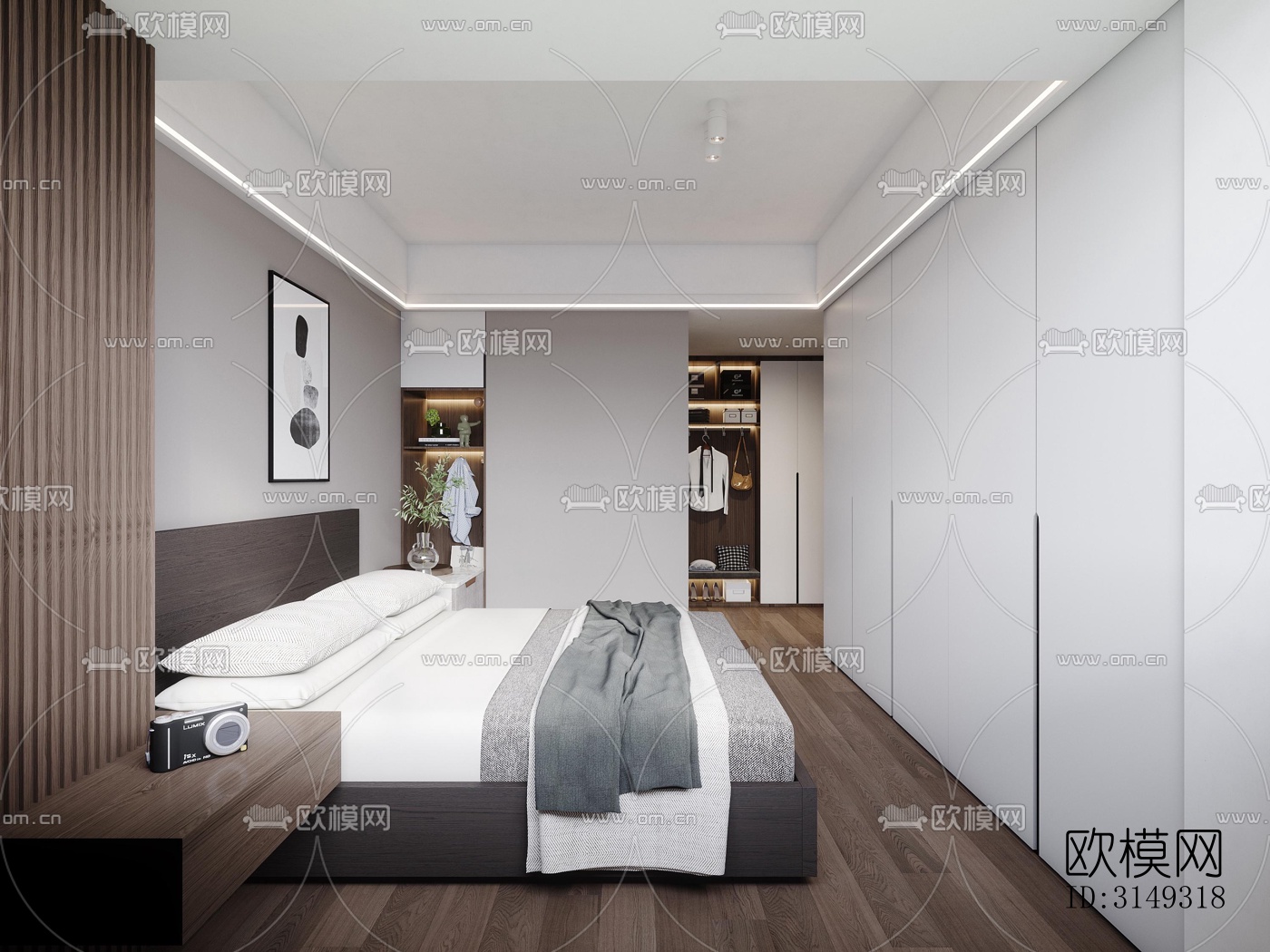 现代平层效果图下载（渲染图3）