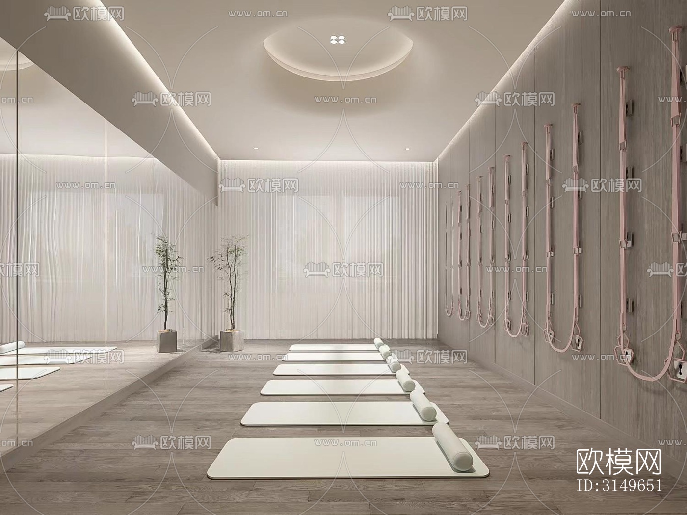 侘寂健身房效果图下载（渲染图1）