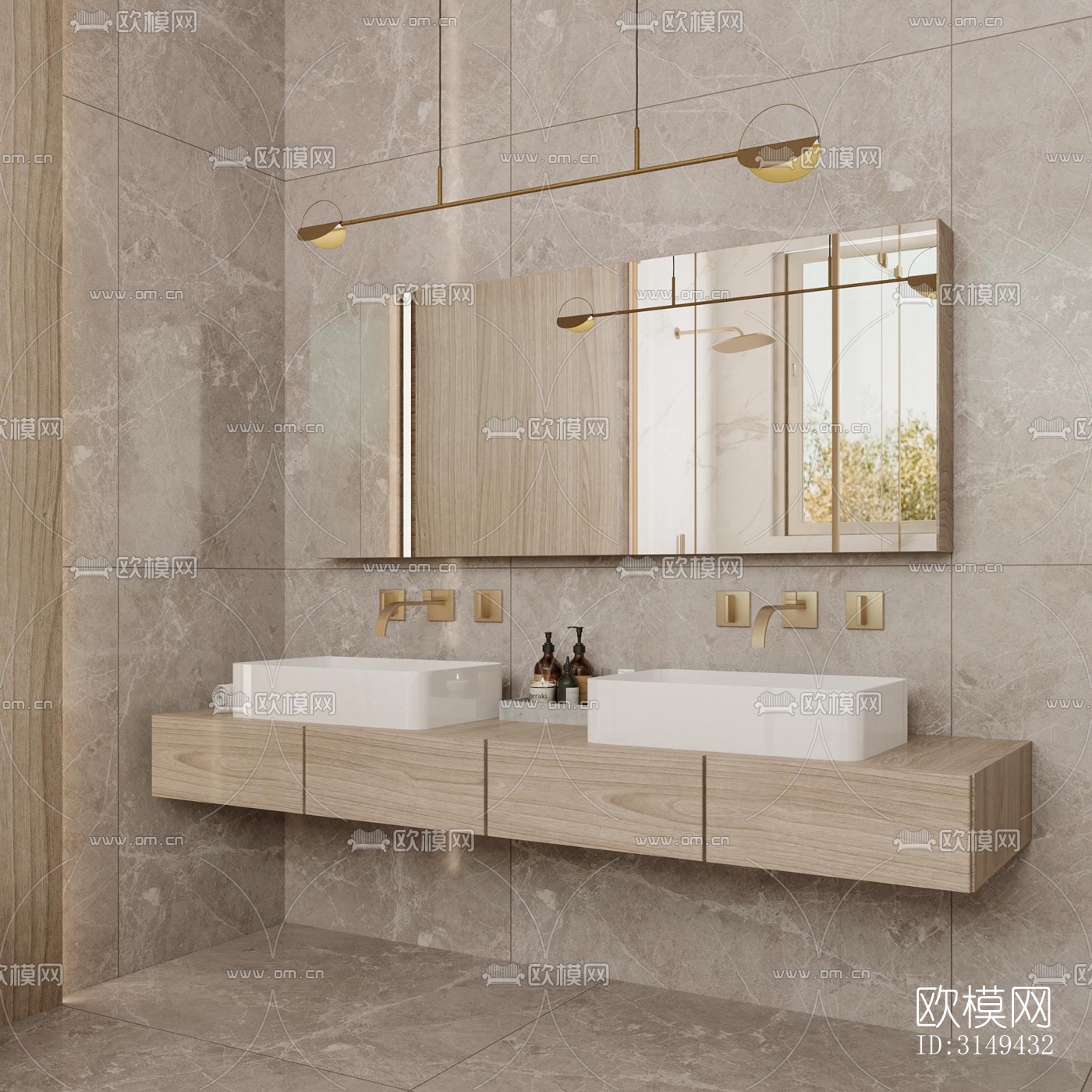 现代平层效果图下载（渲染图7）