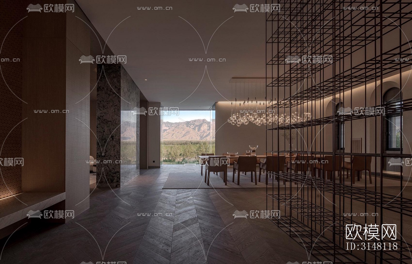 现代酒店民宿效果图下载（渲染图17）