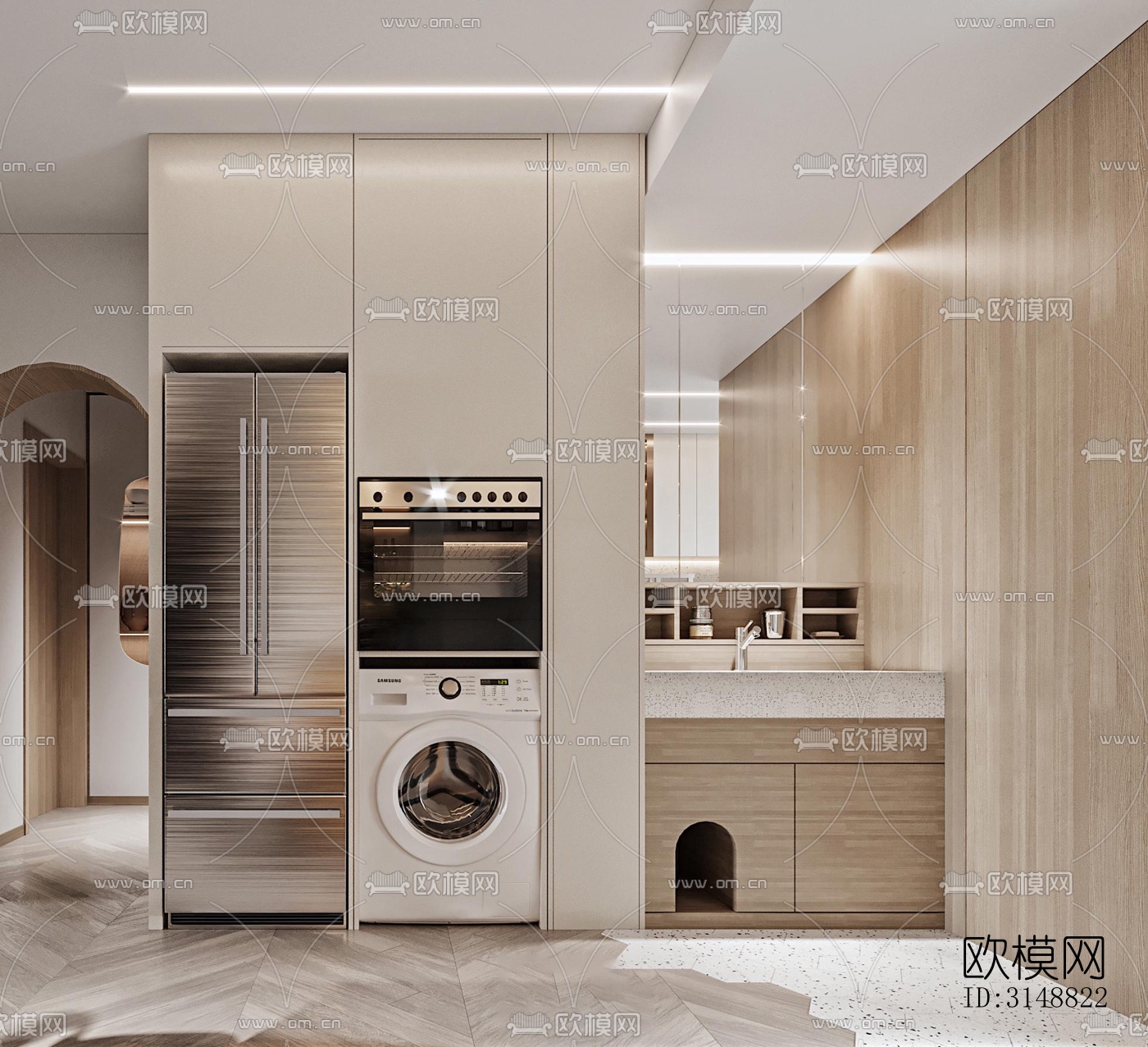 北欧平层效果图下载（渲染图12）