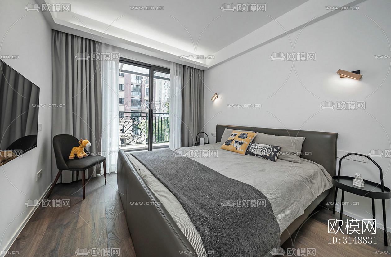 北欧平层效果图下载（渲染图2）