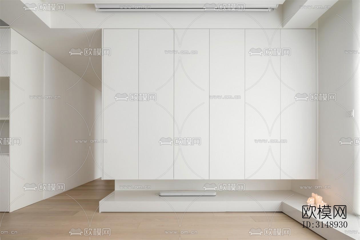 奶油风平层效果图下载（渲染图7）