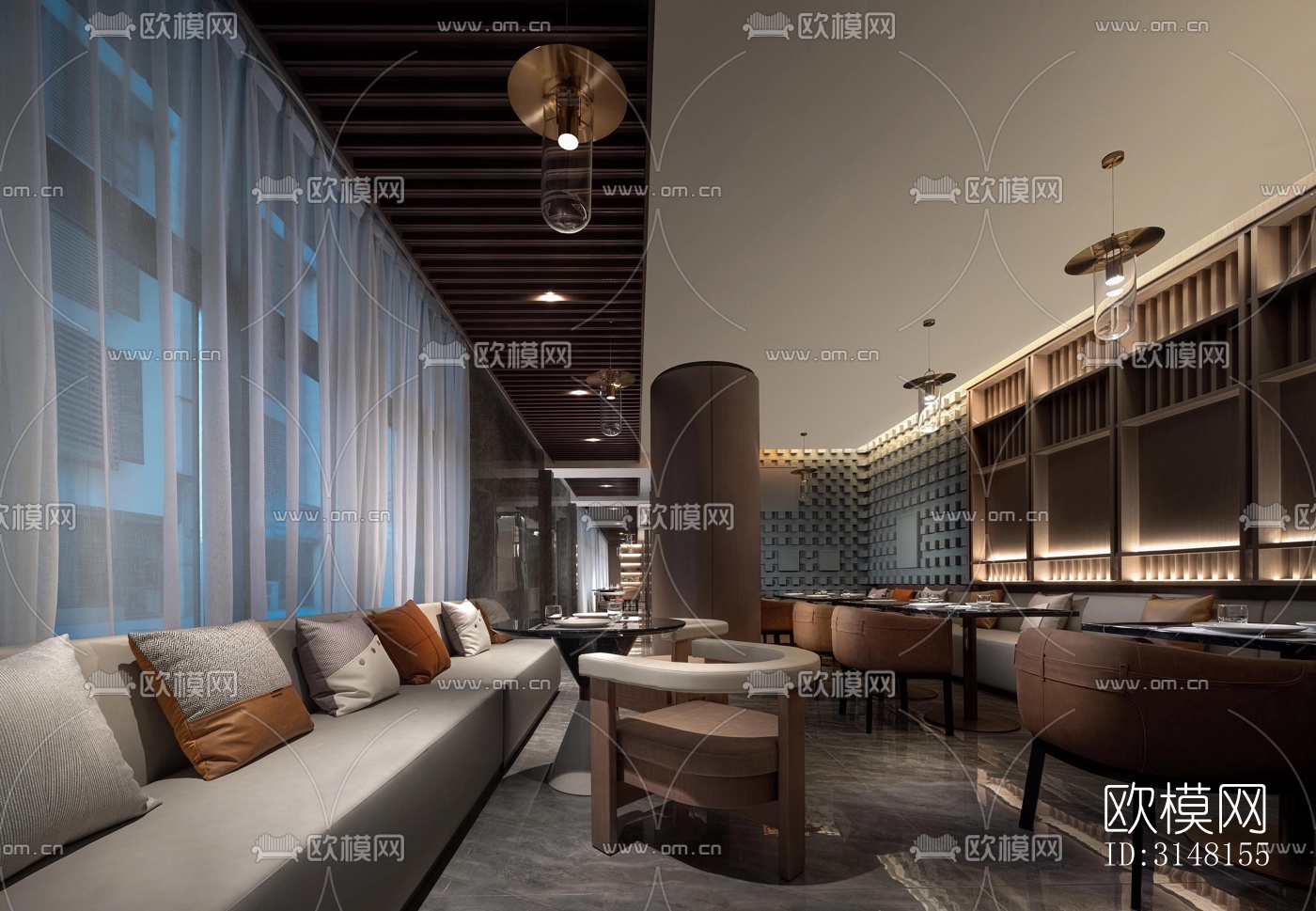 现代酒店民宿效果图下载（渲染图10）