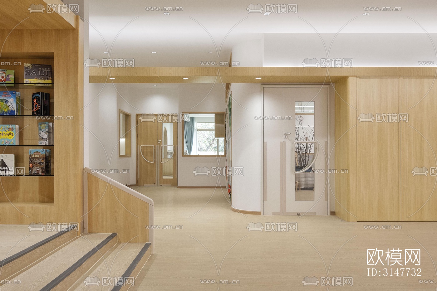 现代图书馆效果图下载（渲染图6）