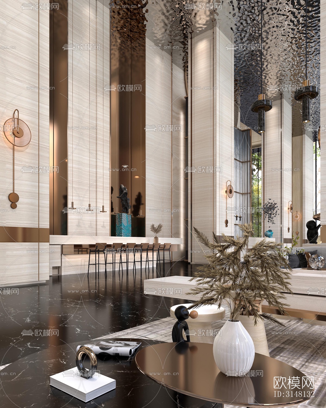 现代酒店民宿效果图下载（渲染图7）