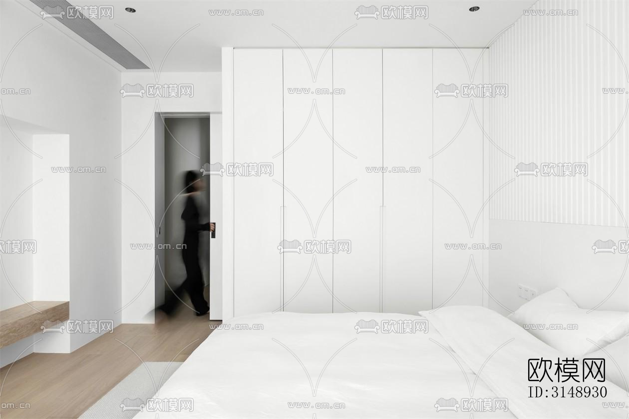 奶油风平层效果图下载（渲染图17）