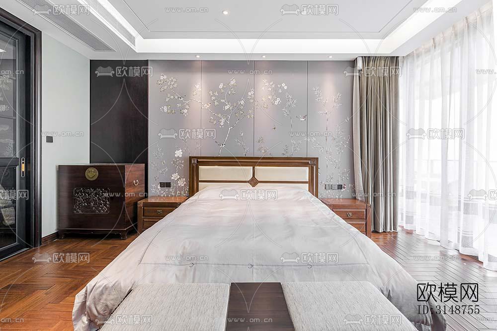 中式平层效果图下载（渲染图17）