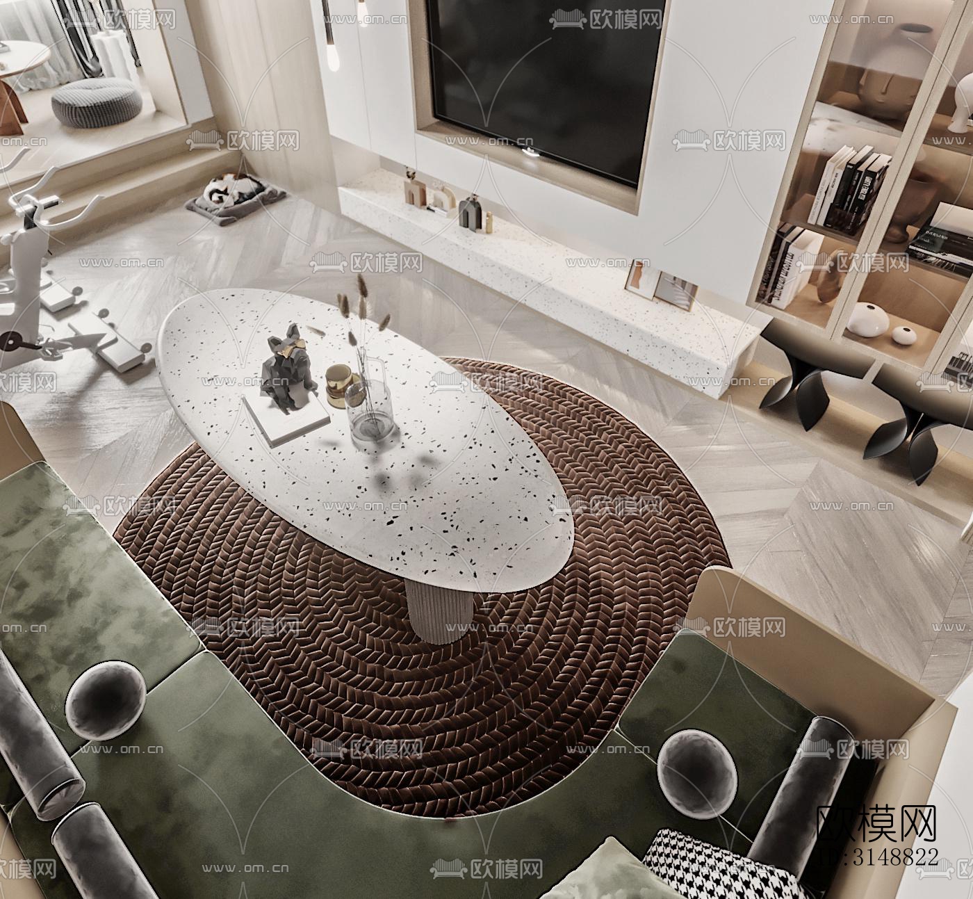 北欧平层效果图下载（渲染图5）