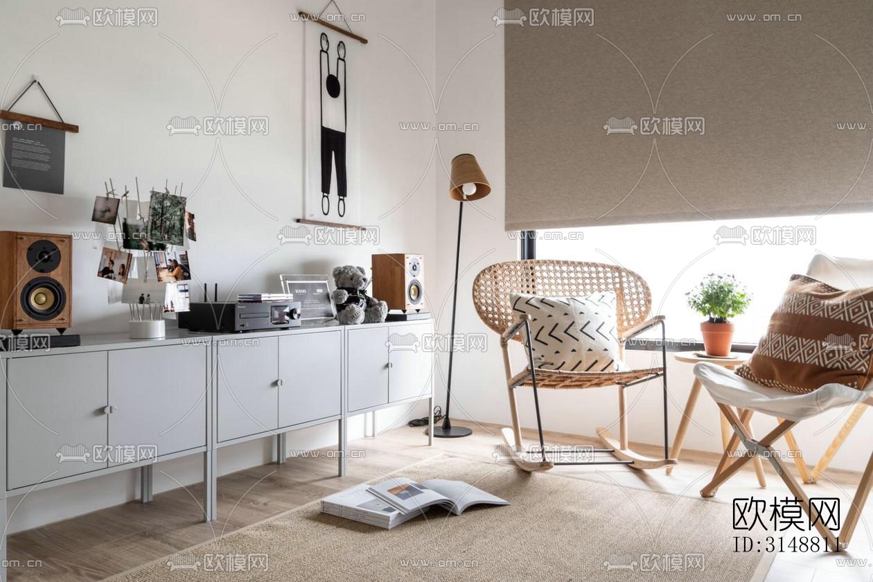 北欧平层效果图下载（渲染图9）