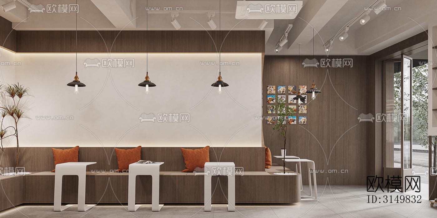 现代咖啡奶茶效果图下载（渲染图9）