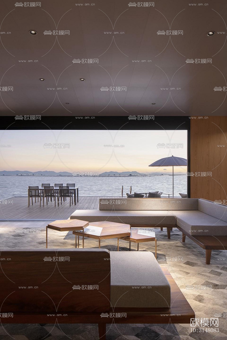 现代酒店民宿效果图下载（渲染图5）