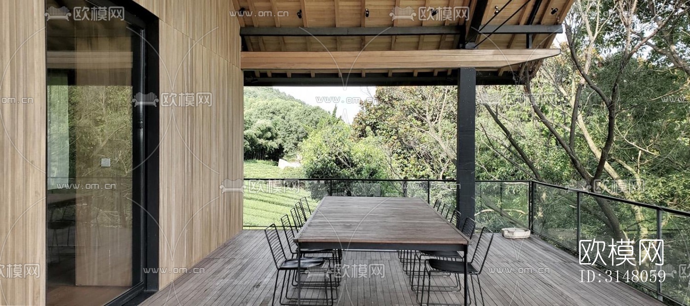 现代酒店民宿效果图下载（渲染图4）