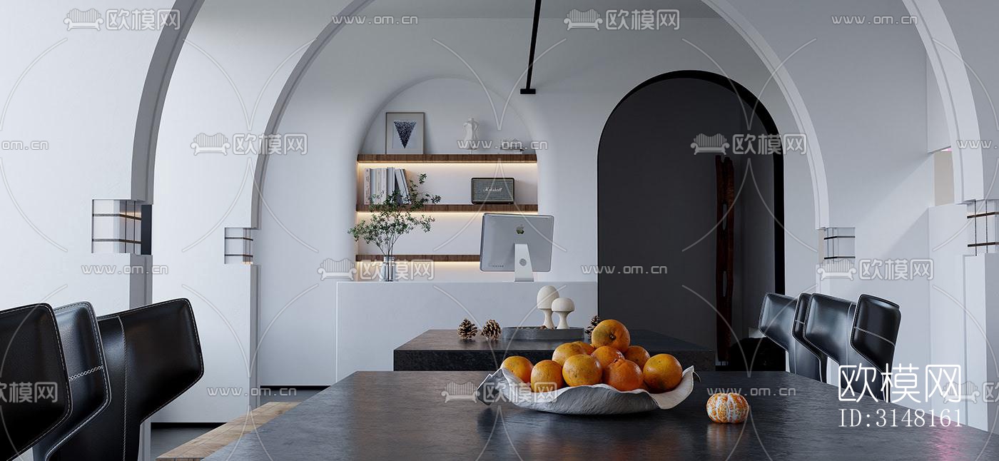 现代酒店民宿效果图下载（渲染图6）