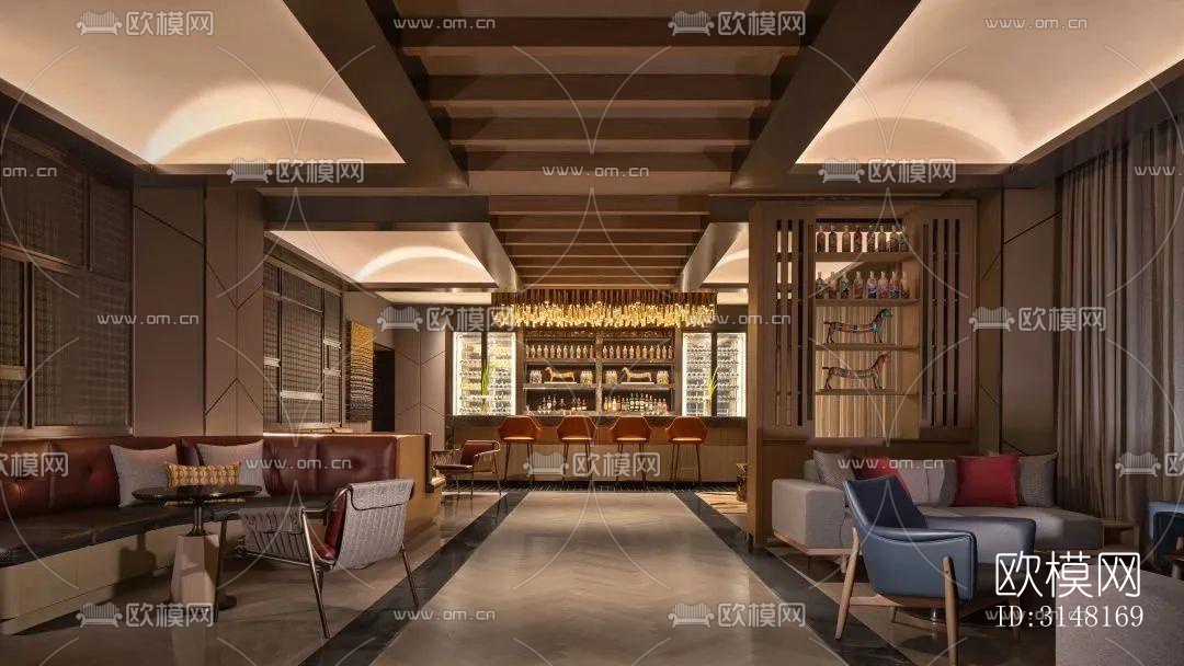 现代酒店民宿效果图下载（渲染图7）