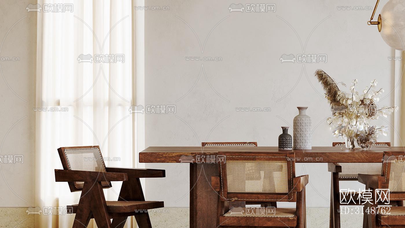 侘寂平层效果图下载（渲染图5）