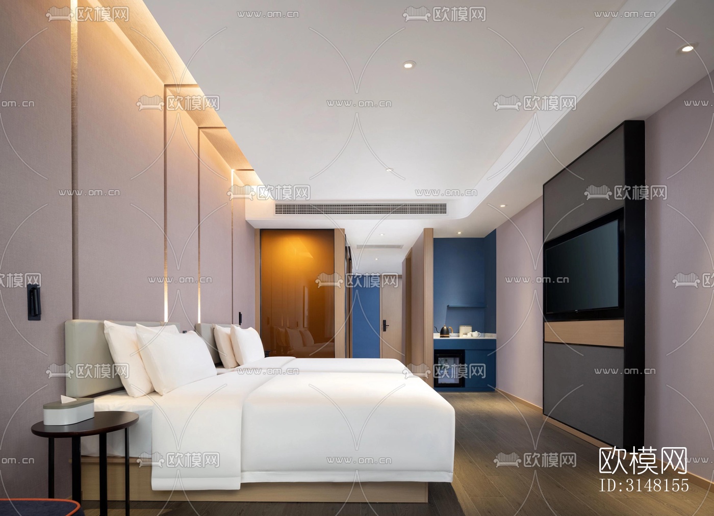 现代酒店民宿效果图下载（渲染图8）