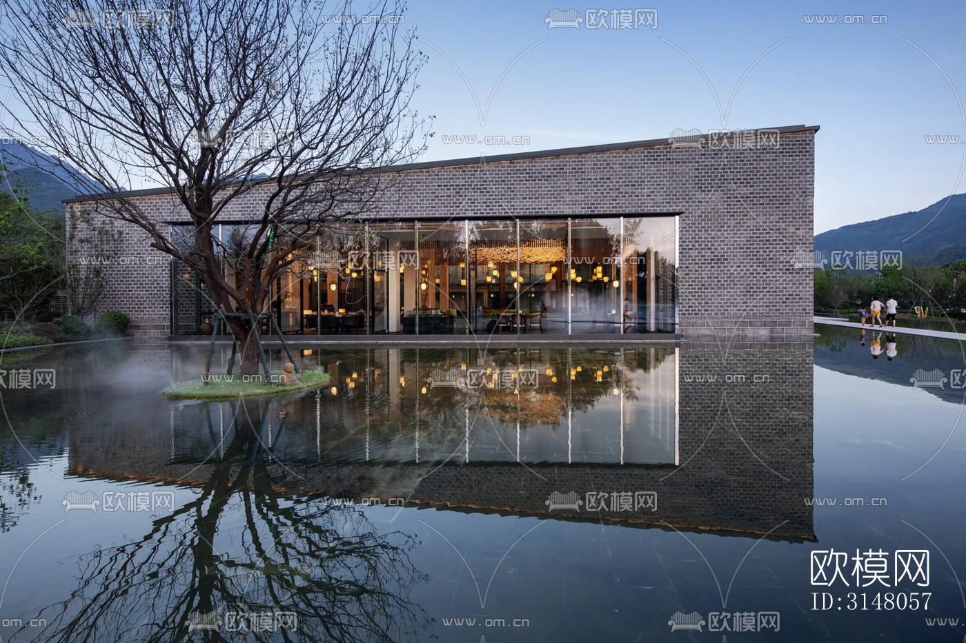 现代酒店民宿效果图下载（渲染图10）