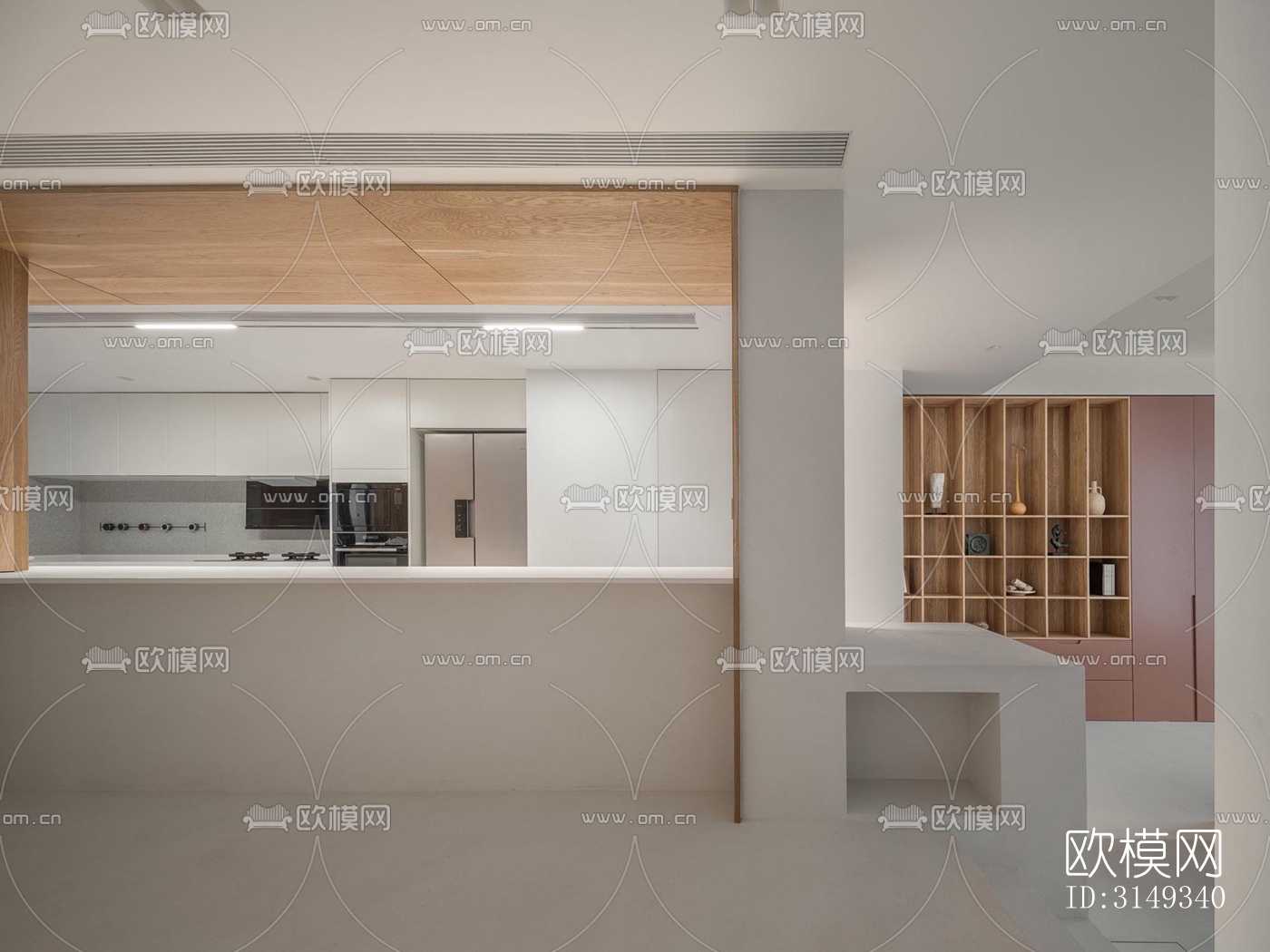 现代平层效果图下载（渲染图14）