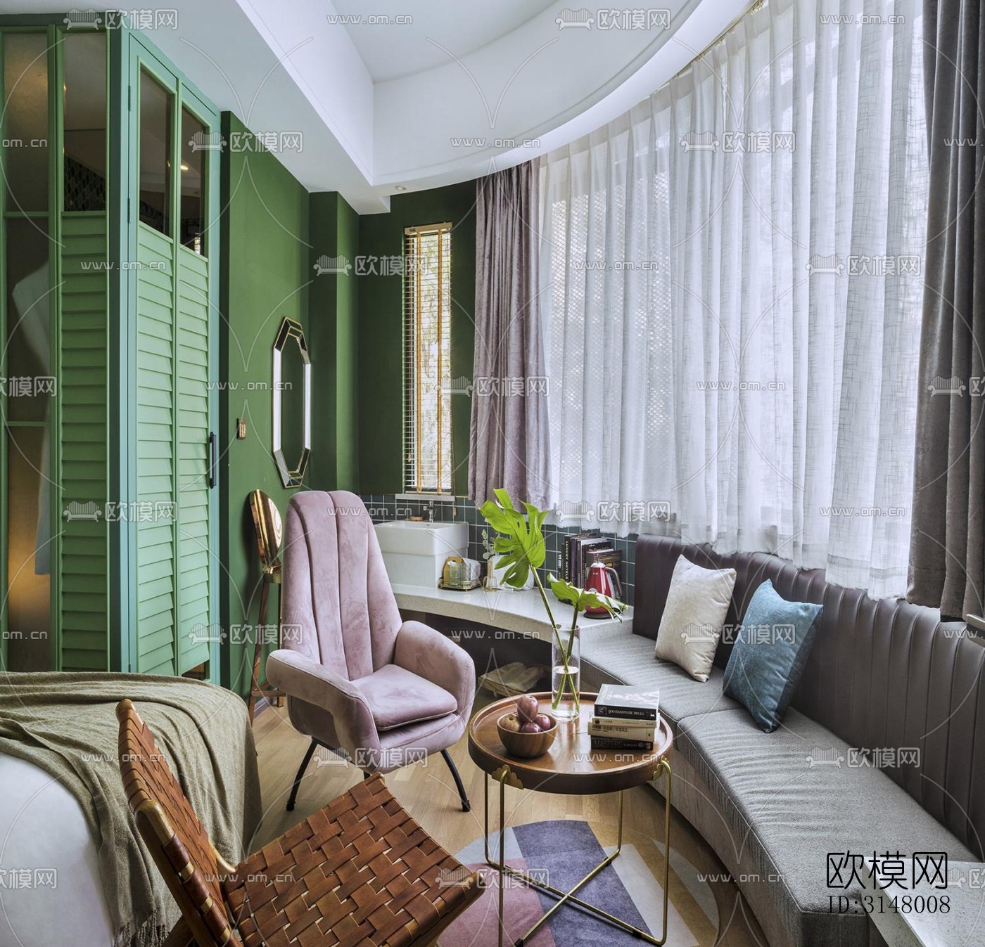 后现代酒店民宿效果图下载（渲染图6）