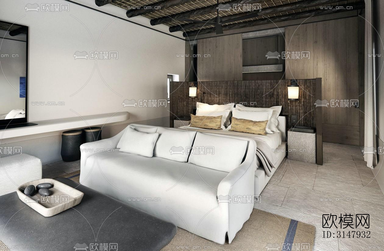 侘寂酒店民宿效果图下载（渲染图6）